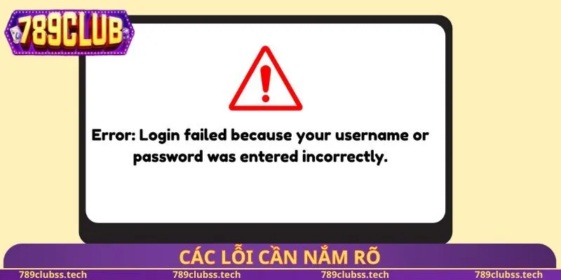 Các lỗi cần nắm rõ
